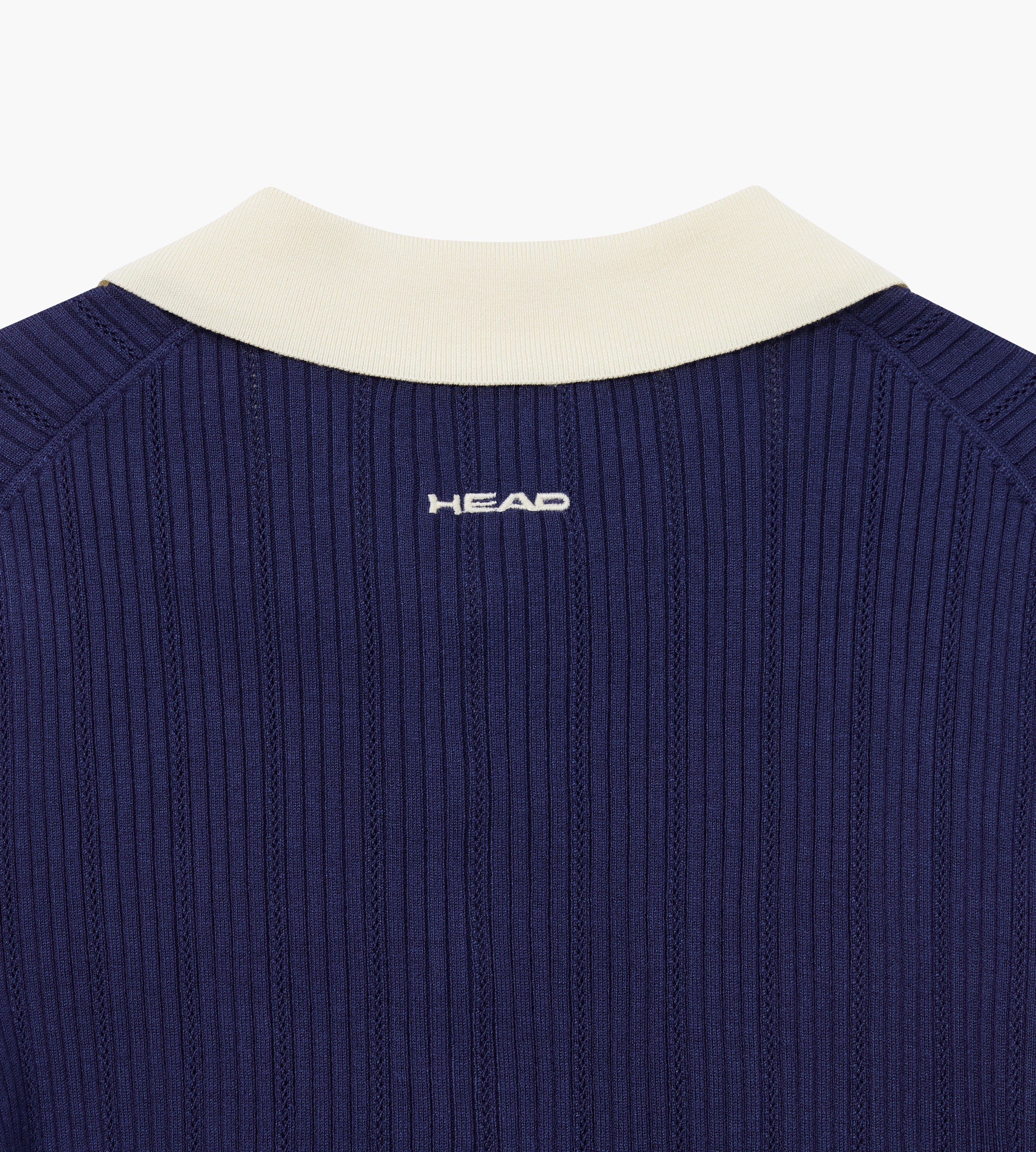 Long Sleeve Pointelle Knit Polo