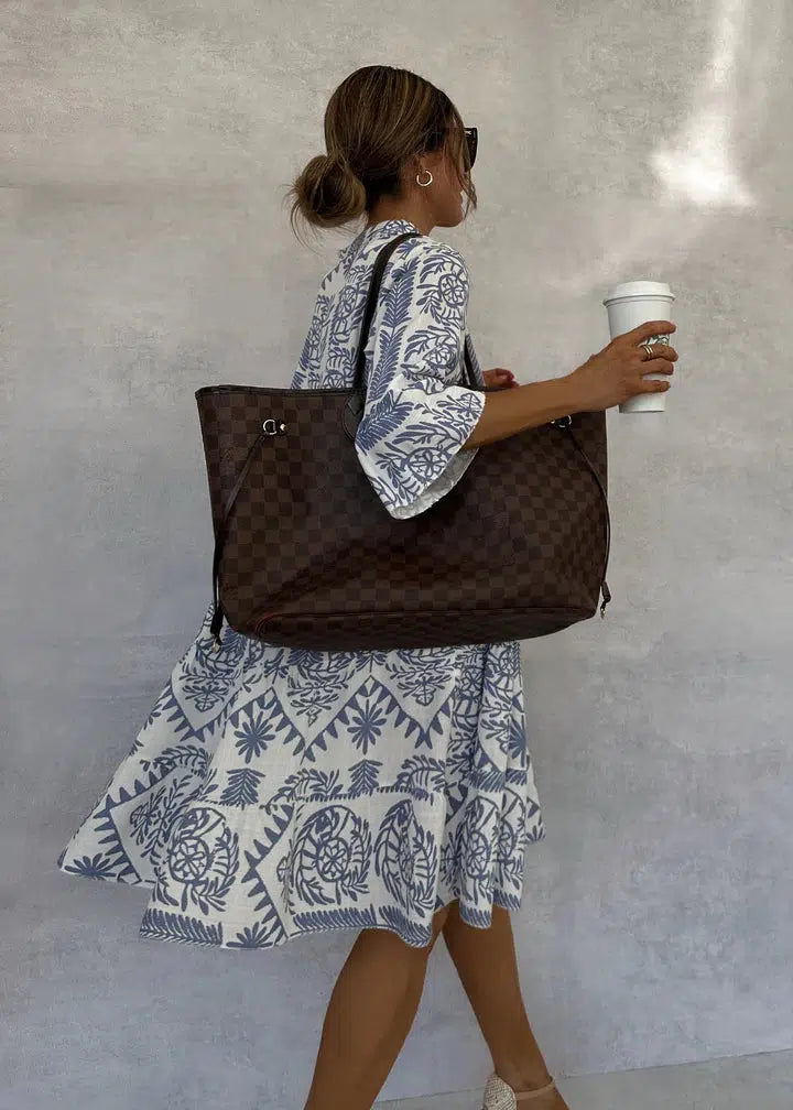 Dahlia | Women's Patterned Long Sleeve Mini Dress