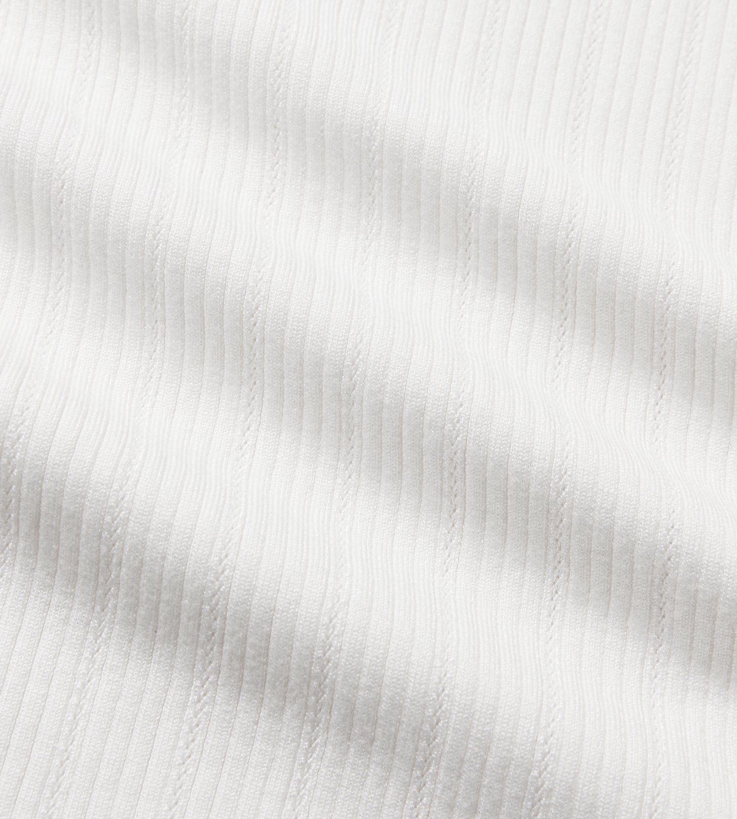 Long Sleeve Pointelle Knit Polo
