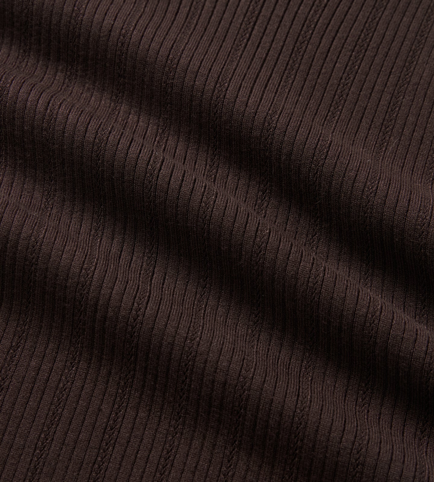 V Neck Pointelle Knit Polo